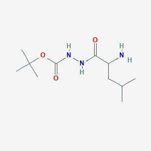molecular formula C11H23N3O3 B13996836 Tert-butyl N-[(2-amino-4-methyl-pentanoyl)amino]carbamate CAS No. 92218-54-7