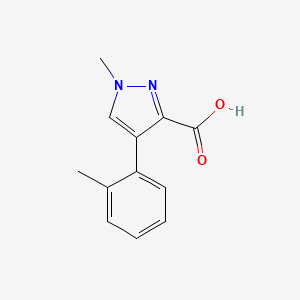 molecular formula C12H12N2O2 B13996841 1-Methyl-4-(o-tolyl)-1H-pyrazole-3-carboxylic acid 