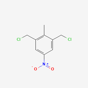 molecular formula C9H9Cl2NO2 B13996842 1,3-Bis(chloromethyl)-2-methyl-5-nitrobenzene CAS No. 62224-03-7