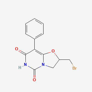molecular formula C13H11BrN2O3 B13996843 2-(Bromomethyl)-8-phenyl-2,3-dihydro-[1,3]oxazolo[3,2-c]pyrimidine-5,7-dione CAS No. 30345-99-4