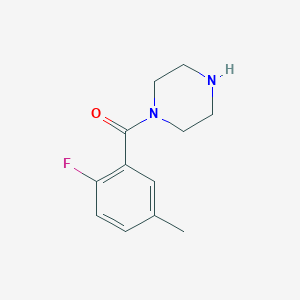molecular formula C12H15FN2O B1399686 1-(2-氟-5-甲基苯甲酰)哌嗪 CAS No. 1831497-10-9
