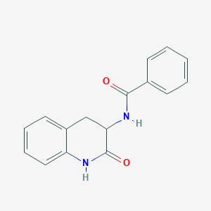 molecular formula C16H14N2O2 B13996897 N-(2-oxo-3,4-dihydro-1H-quinolin-3-yl)benzamide CAS No. 6635-80-9