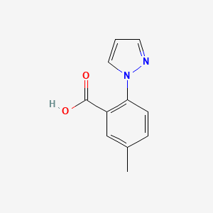 molecular formula C11H10N2O2 B1399690 5-methyl-2-(1H-pyrazol-1-yl)benzoic acid CAS No. 1214622-46-4