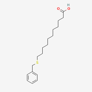 molecular formula C18H28O2S B13996916 11-Benzylsulfanylundecanoic acid CAS No. 4230-09-5