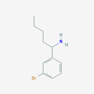 molecular formula C11H16BrN B1399695 1-(3-Bromophenyl)pentan-1-amine CAS No. 1249620-29-8