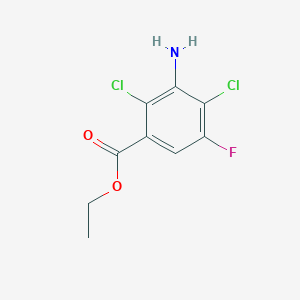 molecular formula C9H8Cl2FNO2 B1399702 Ethyl 3-amino-2,4-dichloro-5-fluorobenzoate CAS No. 1089333-20-9