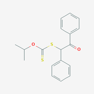 molecular formula C18H18O2S2 B13997052 O-propan-2-yl (2-oxo-1,2-diphenylethyl)sulfanylmethanethioate CAS No. 42573-99-9