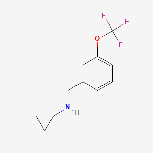 molecular formula C11H12F3NO B1399706 环丙基-(3-三氟甲氧基苄基)胺 CAS No. 625437-43-6