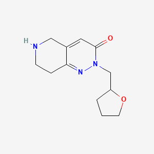 molecular formula C12H17N3O2 B1399707 2-((tetrahydrofuran-2-yl)methyl)-5,6,7,8-tetrahydropyrido[4,3-c]pyridazin-3(2H)-one CAS No. 1284359-48-3