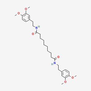 molecular formula C30H44N2O6 B13997093 N,N'-bis[2-(3,4-dimethoxyphenyl)ethyl]decanediamide CAS No. 81165-77-7