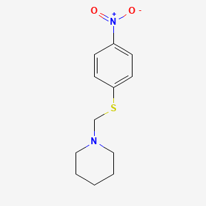 molecular formula C12H16N2O2S B13997099 1-[(4-Nitrophenyl)sulfanylmethyl]piperidine CAS No. 6631-79-4