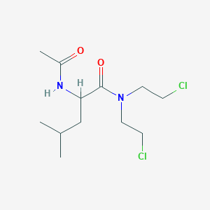 molecular formula C12H22Cl2N2O2 B13997103 N~2~-Acetyl-N,N-bis(2-chloroethyl)leucinamide CAS No. 1462-78-8