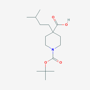 molecular formula C16H29NO4 B1399713 1-(tert-Butoxycarbonyl)-4-(3-methylbutyl)piperidine-4-carboxylic acid CAS No. 1408788-27-1