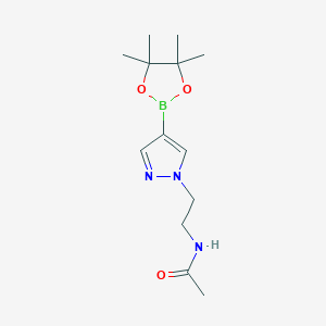 molecular formula C13H22BN3O3 B13997136 N-[2-[4-(4,4,5,5-tetramethyl-1,3,2-dioxaborolan-2-yl)pyrazol-1-yl]ethyl]acetamide 