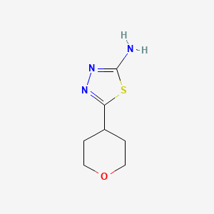 molecular formula C7H11N3OS B1399714 5-(Oxan-4-yl)-1,3,4-thiadiazol-2-amine CAS No. 1343013-17-1