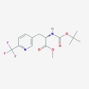 molecular formula C15H19F3N2O4 B1399719 (S)-Methyl 2-((tert-butoxycarbonyl)amino)-3-(6-(trifluoromethyl)pyridin-3-YL)propanoate CAS No. 944805-57-6