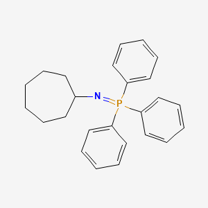 molecular formula C25H28NP B13997212 (Cycloheptylimino)(triphenyl)-lambda~5~-phosphane CAS No. 85903-66-8