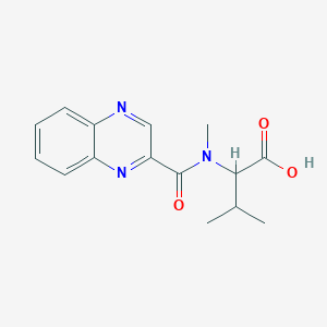 molecular formula C15H17N3O3 B13997254 n-Methyl-n-(quinoxalin-2-ylcarbonyl)valine CAS No. 21704-84-7