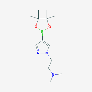 molecular formula C13H24BN3O2 B1399727 N,N-dimethyl-2-(4-(4,4,5,5-tetramethyl-1,3,2-dioxaborolan-2-yl)-1H-pyrazol-1-yl)ethanamine CAS No. 877149-80-9