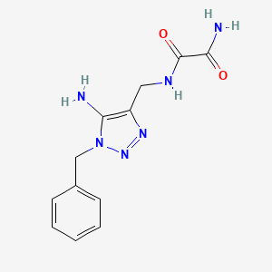 molecular formula C12H14N6O2 B13997285 N'-[(5-amino-1-benzyltriazol-4-yl)methyl]oxamide CAS No. 77976-42-2
