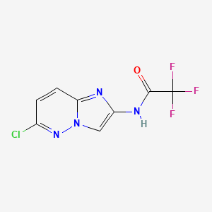 molecular formula C8H4ClF3N4O B1399729 N-{6-chloroimidazo[1,2-b]pyridazin-2-yl}-2,2,2-trifluoroacetamide CAS No. 947248-50-2