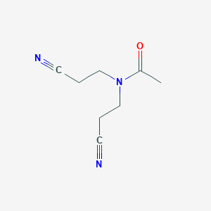 molecular formula C8H11N3O B13997307 N,N-bis(2-cyanoethyl)acetamide CAS No. 42149-77-9