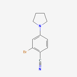 molecular formula C11H11BrN2 B1399734 2-Bromo-4-(pyrrolidin-1-yl)benzonitrile CAS No. 1189353-46-5