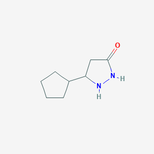 molecular formula C8H14N2O B13997353 5-Cyclopentylpyrazolidin-3-one CAS No. 1246765-22-9