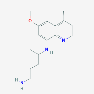 molecular formula C16H23N3O B13997383 N4-(6-Methoxy-4-methyl-quinolin-8-yl)-pentane-1,4-diamine CAS No. 57514-30-4