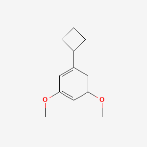 molecular formula C12H16O2 B13997419 1-Cyclobutyl-3,5-dimethoxybenzene 