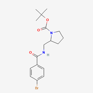 molecular formula C17H23BrN2O3 B1399746 Tert-butyl 2-{[(4-bromobenzoyl)amino]methyl}pyrrolidine-1-carboxylate CAS No. 1008505-56-3