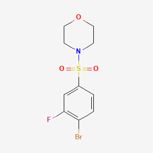 molecular formula C10H11BrFNO3S B1399747 4-((4-Bromo-3-fluorophenyl)sulfonyl)morpholine CAS No. 1007211-20-2