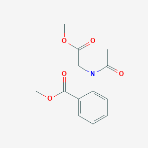 molecular formula C13H15NO5 B13997486 Methyl 2-[acetyl(2-methoxy-2-oxoethyl)amino]benzoate CAS No. 5446-19-5