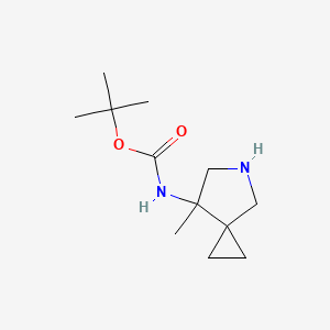 molecular formula C12H22N2O2 B1399749 tert-Butyl N-(7-methyl-5-azaspiro-[2.4]heptan-7-yl)carbamate CAS No. 915795-05-0