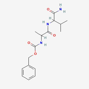 molecular formula C16H23N3O4 B13997496 Benzyl N-[1-[(1-carbamoyl-2-methyl-propyl)carbamoyl]ethyl]carbamate CAS No. 70497-50-6