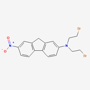 molecular formula C17H16Br2N2O2 B13997519 n,n-Bis(2-bromoethyl)-7-nitro-9h-fluoren-2-amine CAS No. 6583-92-2