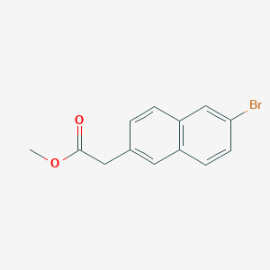molecular formula C13H11BrO2 B13997534 Methyl 2-(6-bromonaphthalen-2-yl)acetate 