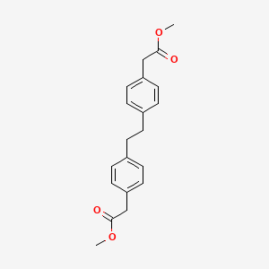 molecular formula C20H22O4 B13997551 Methyl 2-[4-[2-[4-(methoxycarbonylmethyl)phenyl]ethyl]phenyl]acetate CAS No. 4253-33-2