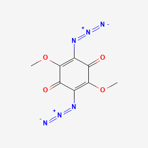 molecular formula C8H6N6O4 B13997559 2,5-Diazido-3,6-dimethoxycyclohexa-2,5-diene-1,4-dione CAS No. 22826-69-3
