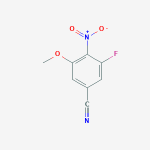 molecular formula C8H5FN2O3 B1399759 3-Fluoro-5-methoxy-4-nitrobenzonitrile CAS No. 1137869-92-1
