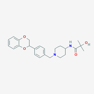 molecular formula C24H30N2O4 B13997590 N-[1-[[4-(2,3-dihydro-1,4-benzodioxin-3-yl)phenyl]methyl]piperidin-4-yl]-2-hydroxy-2-methylpropanamide 