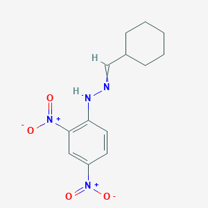 molecular formula C13H16N4O4 B13997595 N-(cyclohexylmethylideneamino)-2,4-dinitro-aniline CAS No. 3335-68-0