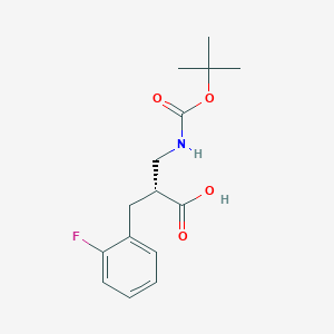 molecular formula C15H20FNO4 B13997607 Boc-(r)-3-amino-2-(2-fluorobenzyl)propanoic acid 