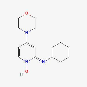 molecular formula C15H23N3O2 B13997637 N-Cyclohexyl-4-morpholin-4-YL-1-oxo-6H-pyridin-6-amine CAS No. 75291-56-4