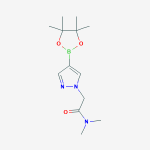 molecular formula C13H22BN3O3 B1399766 N,N-dimethyl-2-[4-(tetramethyl-1,3,2-dioxaborolan-2-yl)-1H-pyrazol-1-yl]acetamide CAS No. 930596-20-6