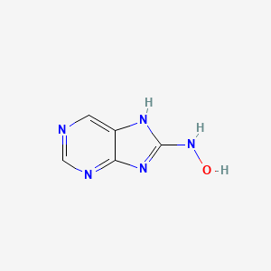 molecular formula C5H5N5O B13997661 N-(7H-purin-8-yl)hydroxylamine CAS No. 17124-26-4