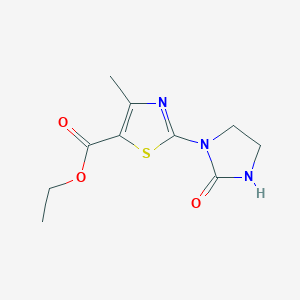 molecular formula C10H13N3O3S B1399767 4-甲基-2-(2-氧代咪唑烷-1-基)噻唑-5-羧酸乙酯 CAS No. 1072806-73-5