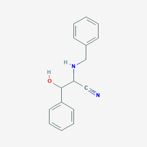 molecular formula C16H16N2O B13997674 2-(Benzylamino)-3-hydroxy-3-phenylpropanenitrile CAS No. 64399-69-5