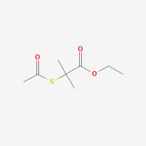 B1399768 2-Acetylsulfanyl-2-methylpropionic acid ethyl ester CAS No. 1151713-51-7