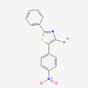 molecular formula C15H10N2O3S B13997697 5-(4-Nitrophenyl)-2-phenyl-1,3-thiazol-4-ol CAS No. 59484-44-5